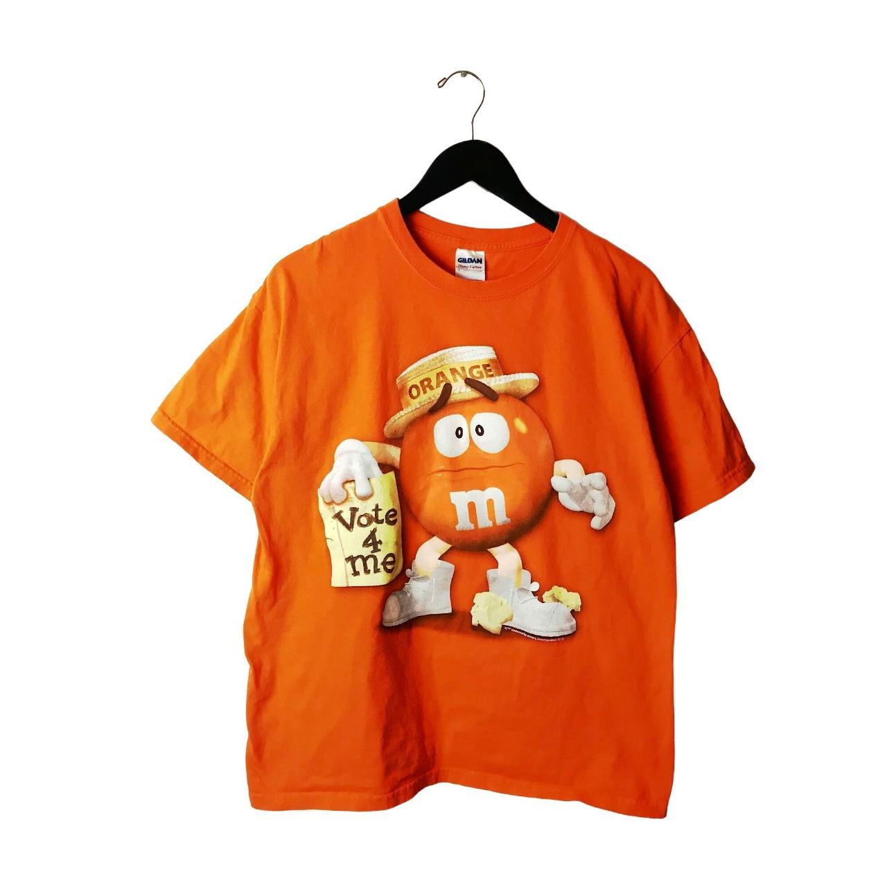 2010 M&Ms Vote 4 Me T Shirt Candy Adult Orange Large... - Depop