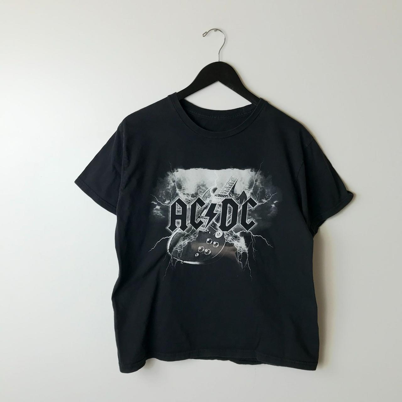 ACDC T Shirt Aussie Hard Rock Band Electric Guitar... - Depop