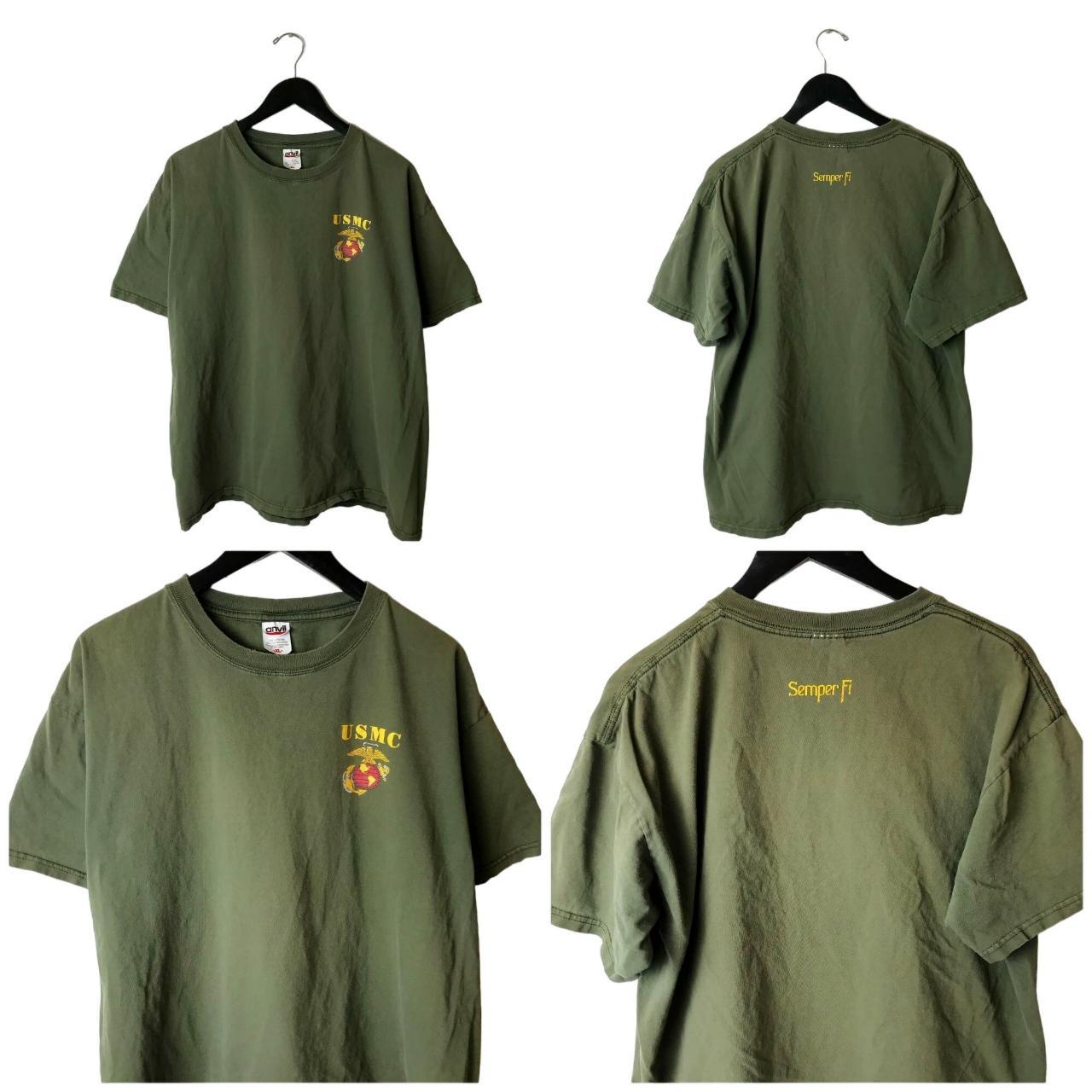 Usmc green t on sale shirt