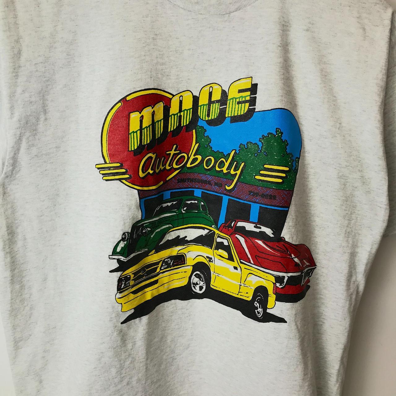 90s Vintage Mace Autobody T Shirt Smithsburg MD USA... Depop