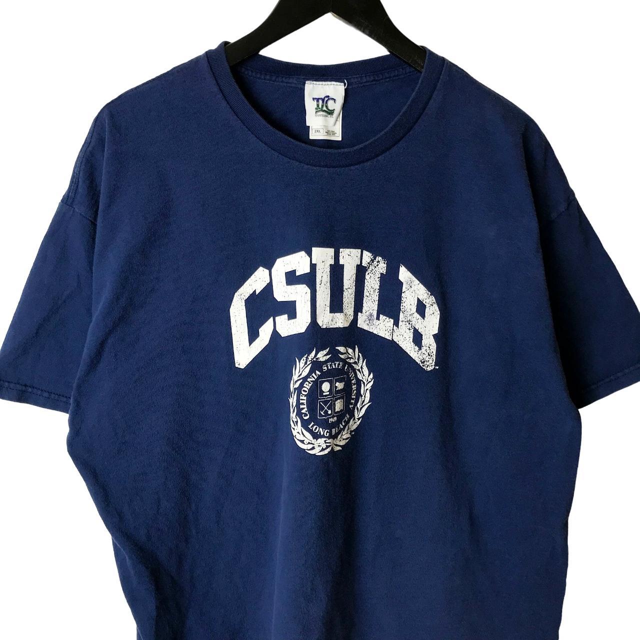 Y2K 00s Vintage CSULB T Shirt Adult Blue 2XL XXL... - Depop