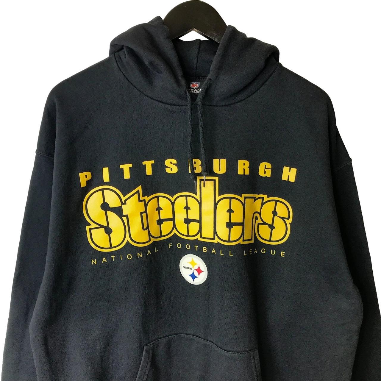 Vintage 00s Yellow Pittsburgh Steelers NFL Team Apperal Hoodie