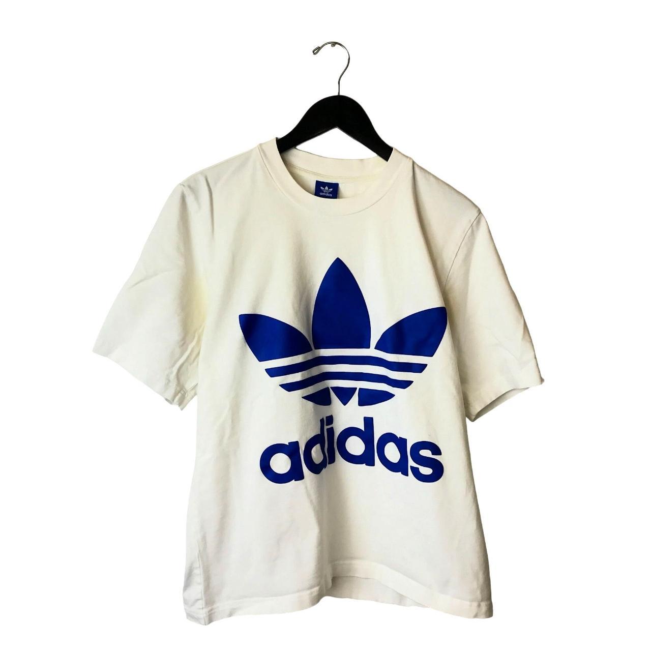 Adidas Originals Spellout Trefoil Logo T Shirt Adult... - Depop