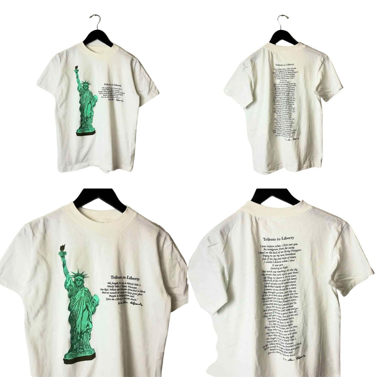 Tribute To Liberty T Shirt Vintage USA Single Stitch... - Depop