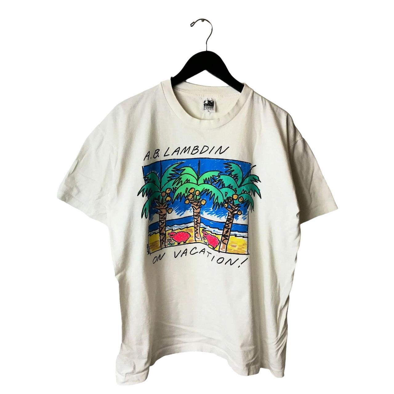 Vintage 90s AB Lambdin On Vacation Art T Shirt USA... - Depop