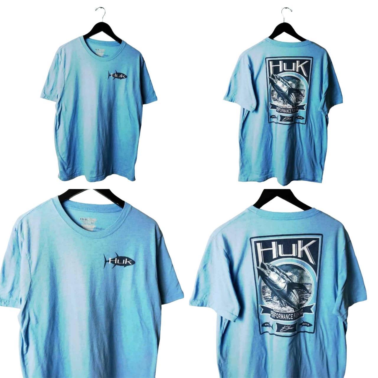 Huk Performance Fishing T Shirt Adult Blue XL Extra - Depop