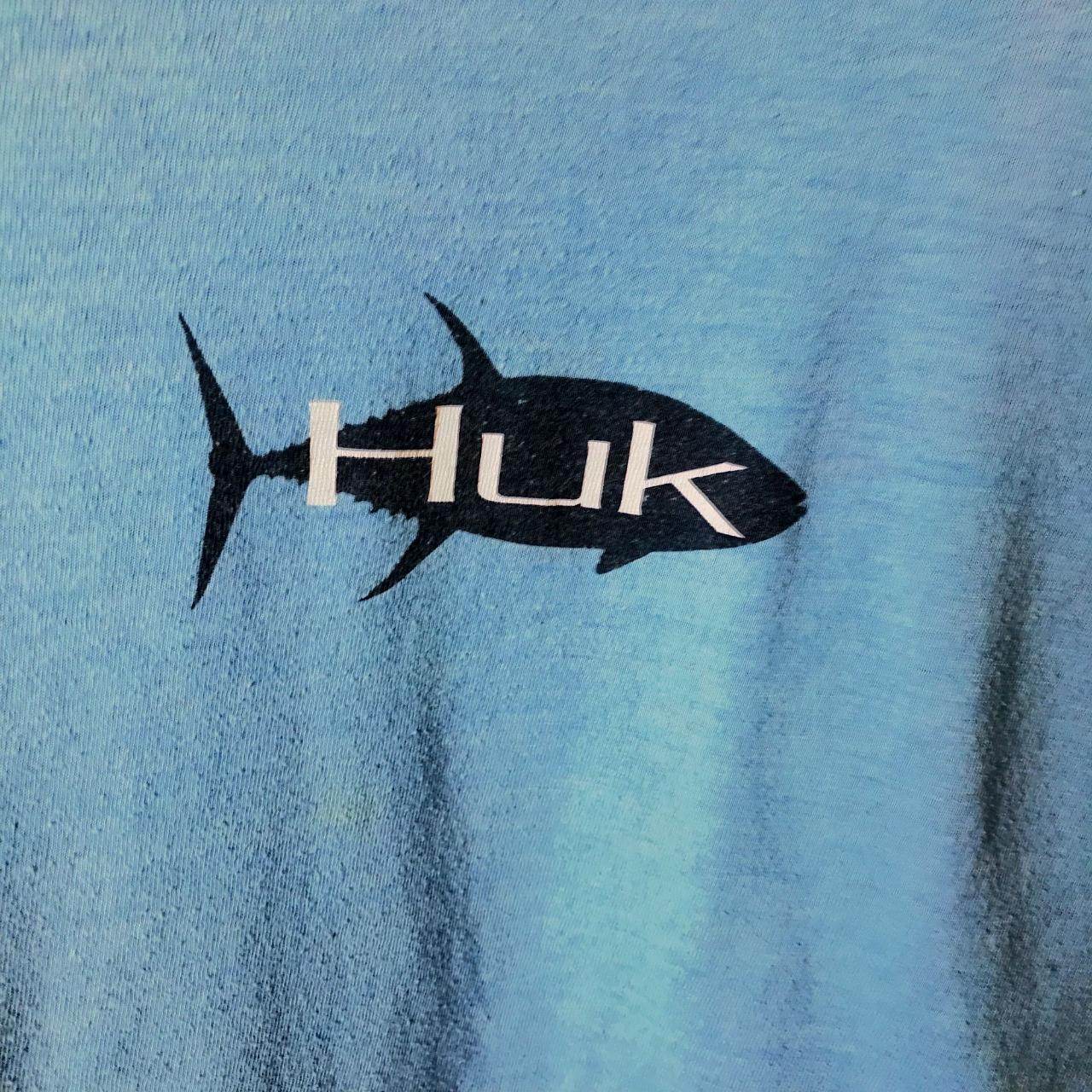 Huk Performance Fishing T Shirt Blue XL Extra Large - Depop