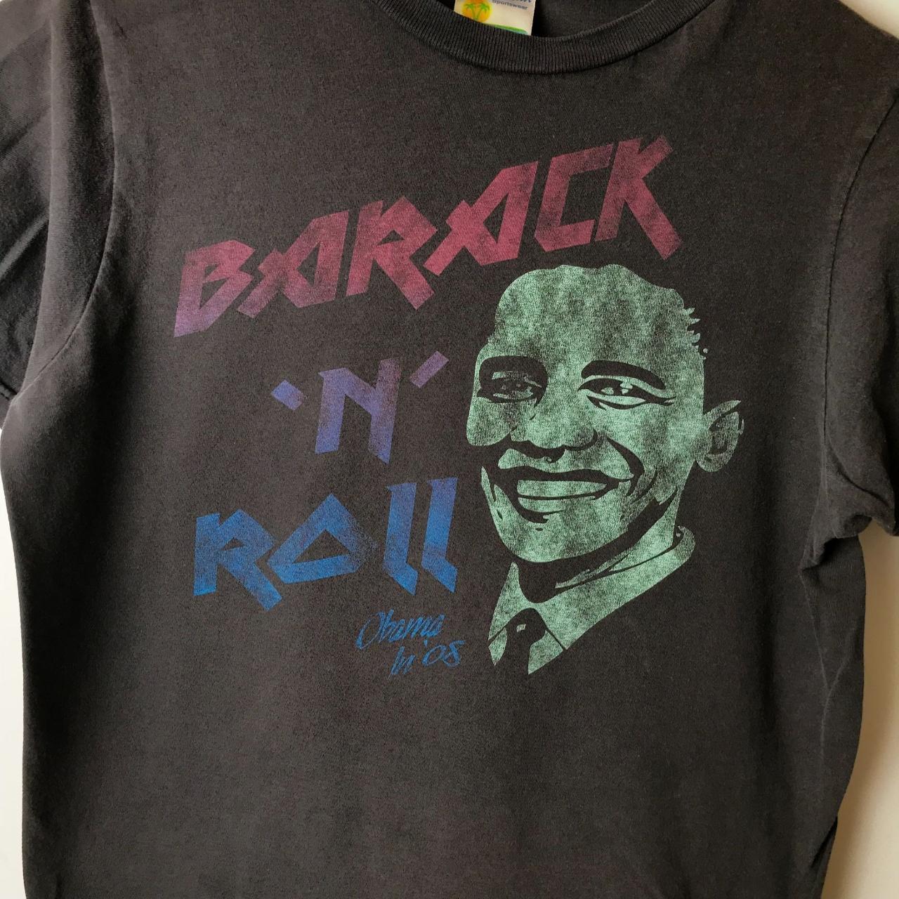 2008 Vintage Barack Obama T Shirt Y2K Black Small S... - Depop