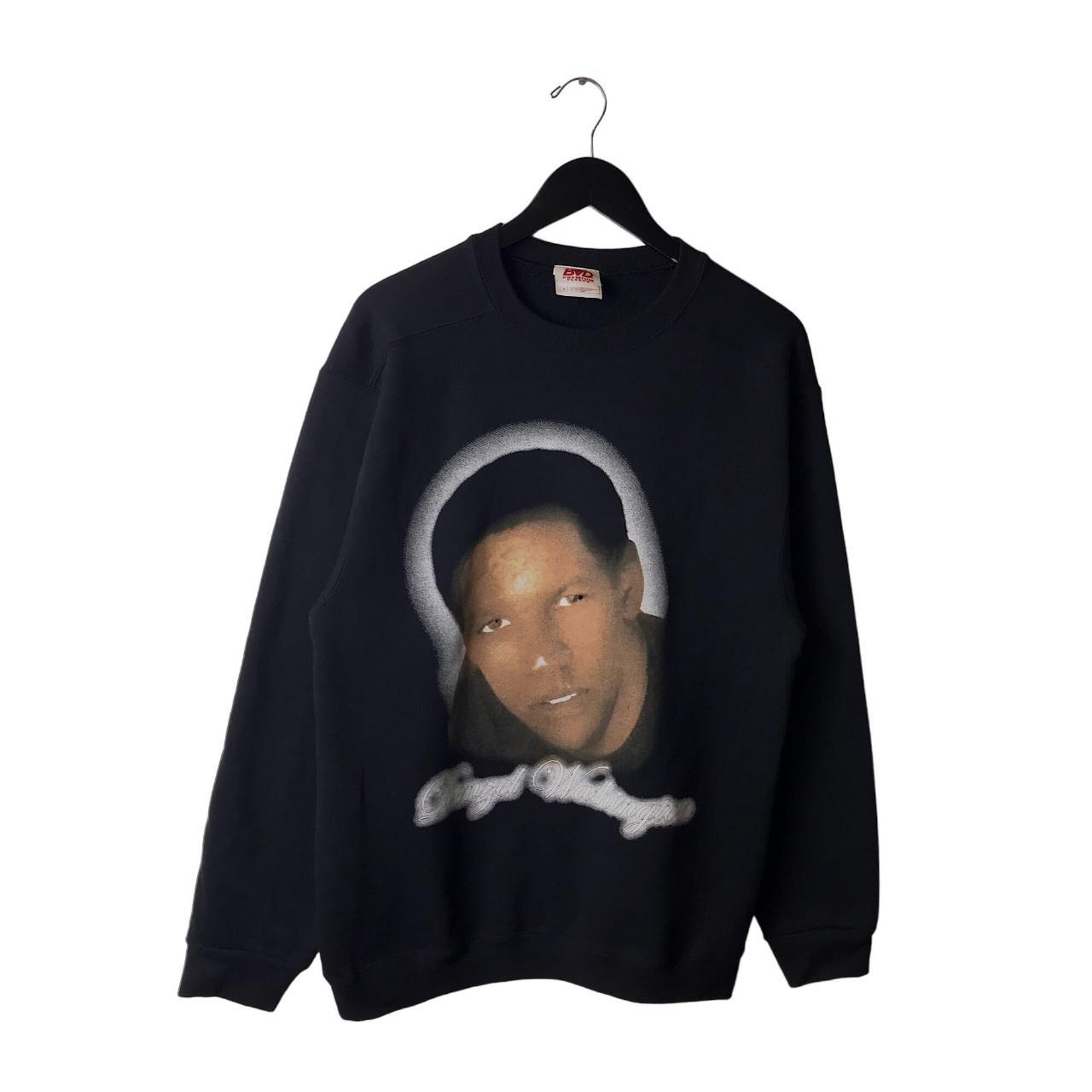 Denzel Washington Rap Crewneck Black M Medium... - Depop