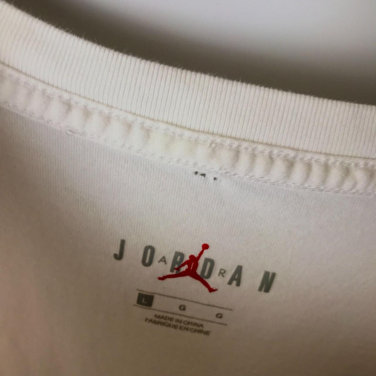 Nike Air Jordan T Shirt Adult White Large L Sports... - Depop