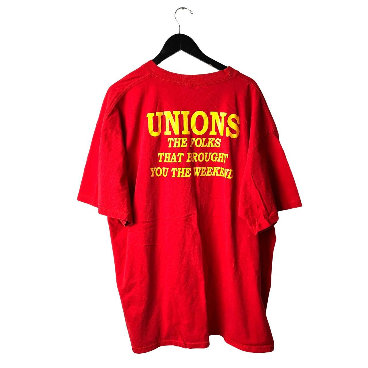 CWA Unions T Shirt Vintage Adult Red 2XL XXL USA... - Depop