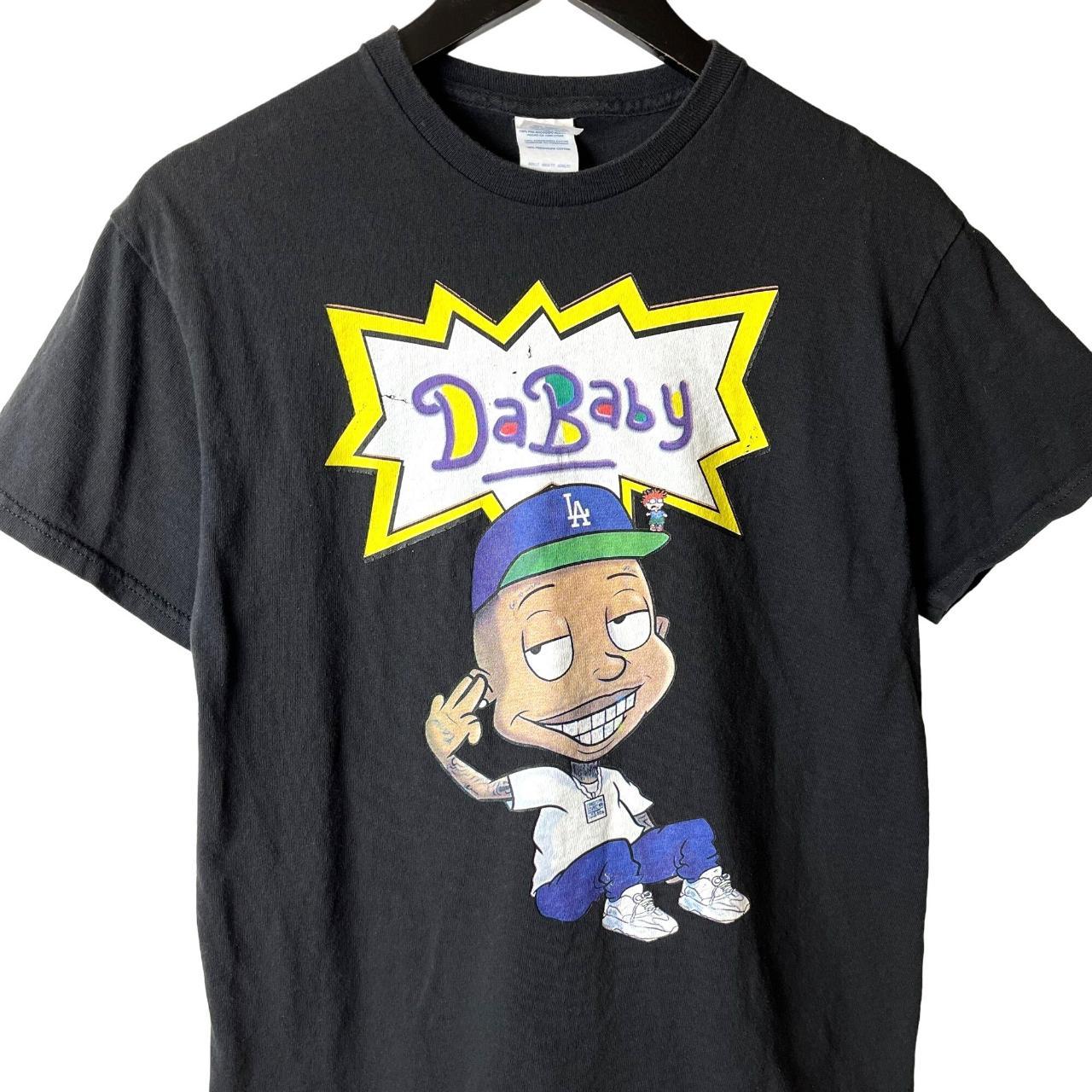 DaBaby Rap Tee T Shirt Black Medium M Rugrats... - Depop