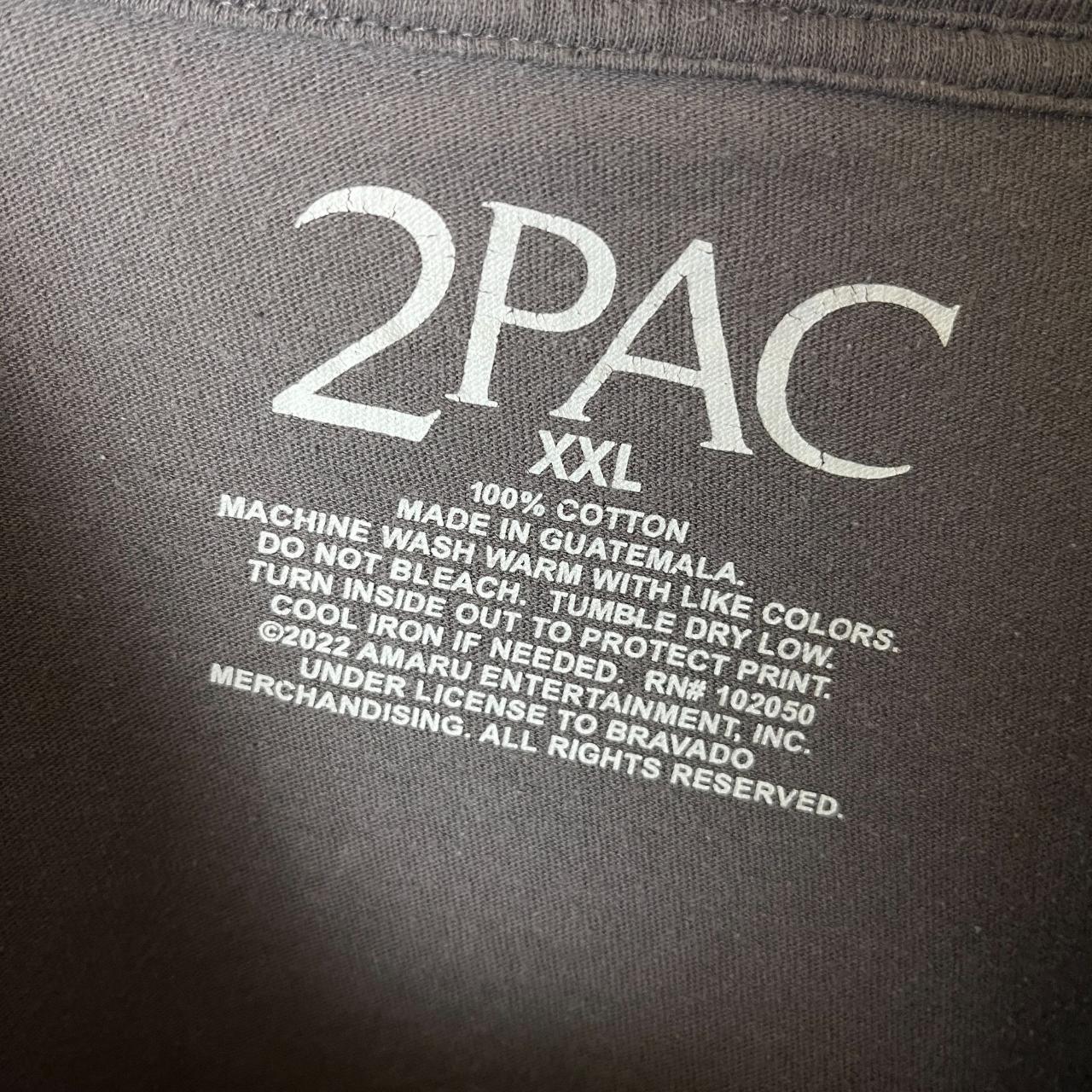 2Pac Rap Tee T Shirt Gray XXL 2XL Artist Rapper... - Depop