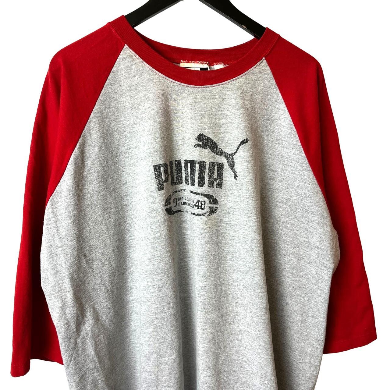 Vintage 90s Y2K Puma T Shirt White Red XL Extra. Depop