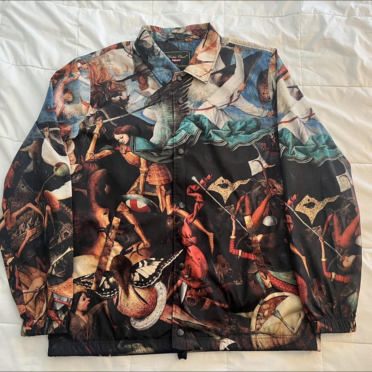 Supreme シュプリーム ジャケット 16AW × UNDERCOVER Coaches Jacket 絵画転写 プリント アンダーカバー コーチ ジャケット L