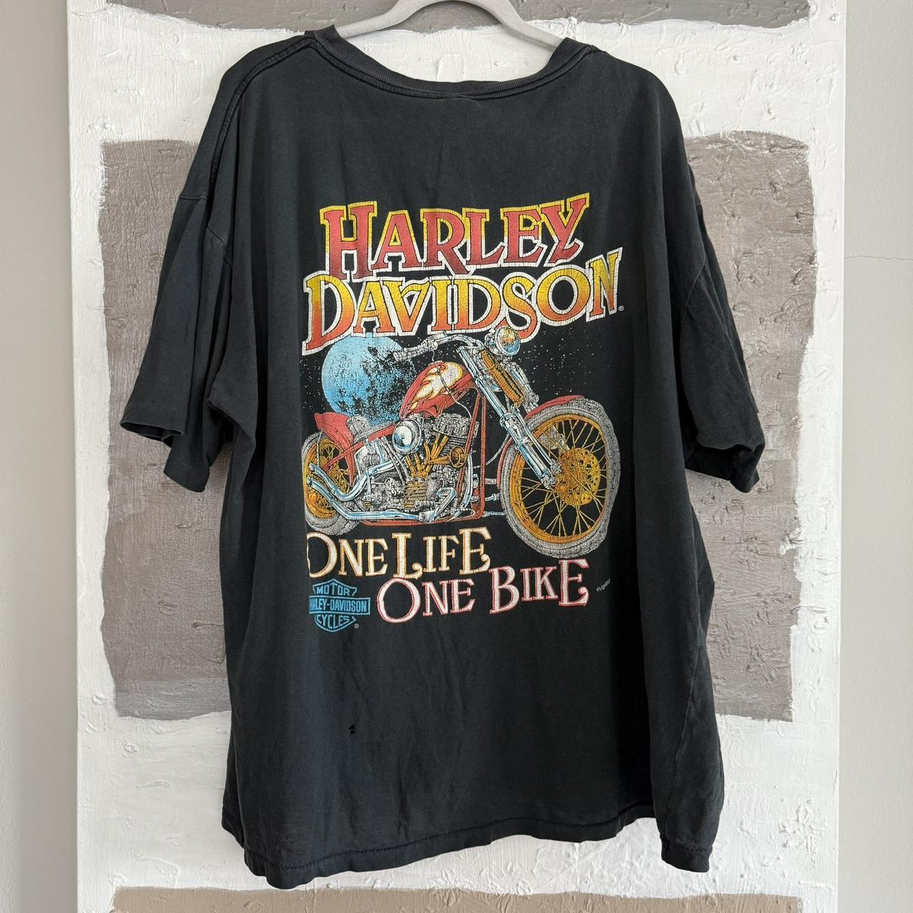 Vintage 1994 Harley Davidson “Against the Wind” | Depop