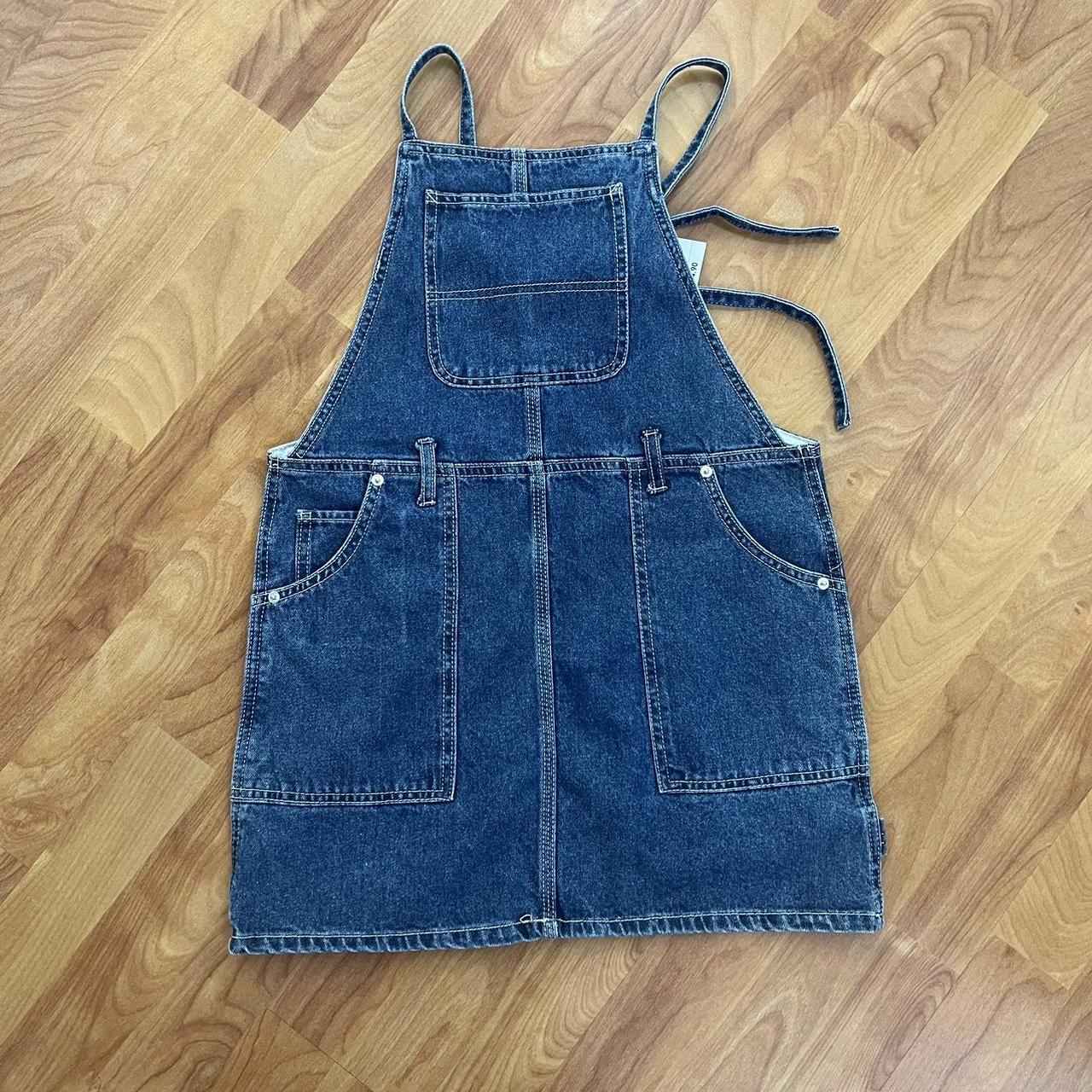 forever 21 denim dress / overalls super cute for... - Depop