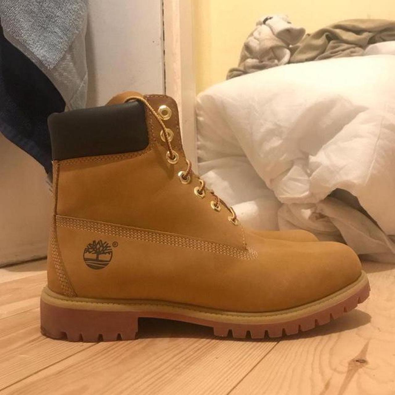 Camel Brown Timberlands! They’re being sold as they... - Depop