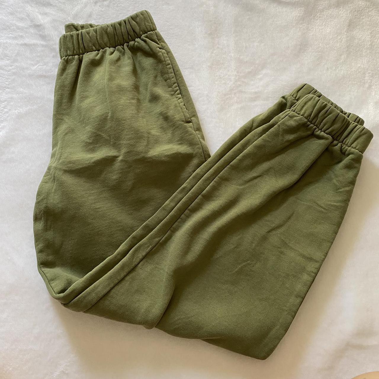 brandy melville matcha green rosa sweatpants size... Depop