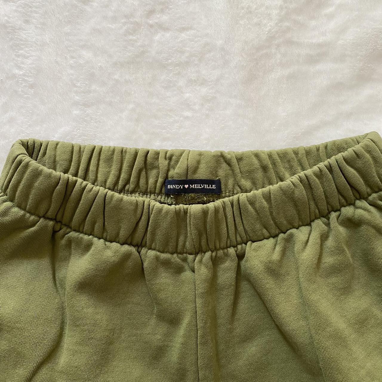 brandy melville matcha green rosa sweatpants size... Depop