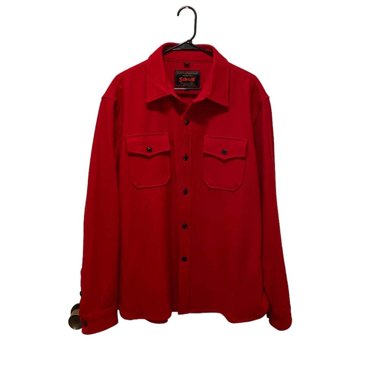 Schott Men's Red and Black Shirt