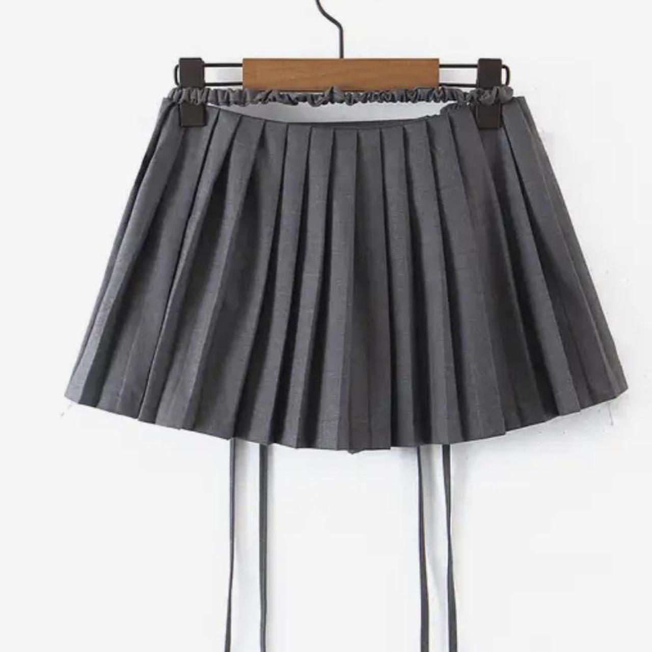 Grey Pleated Skirt ☁️ Dm for sizing availability... - Depop
