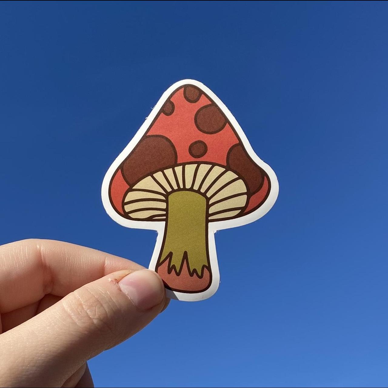 🥀 Mushroom sticker 🥀 •Waterproof •Vinyl glossy... Depop