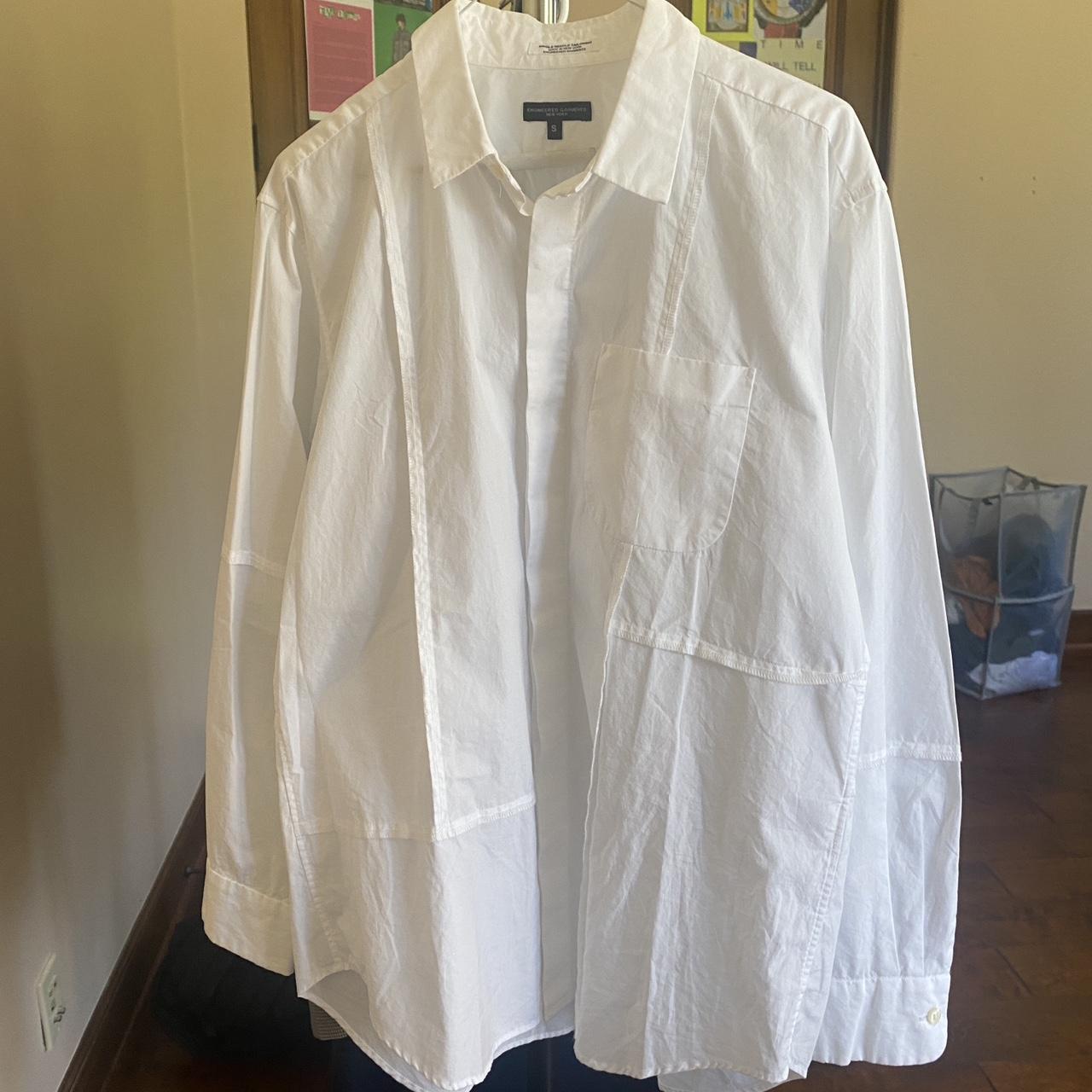 Engineered Garments White Shirt Size... - Depop