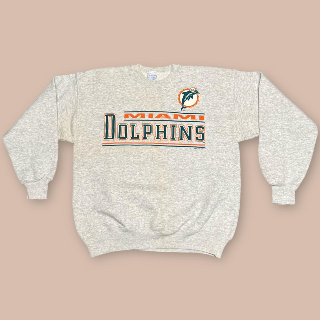 Vintage 1995 Miami Dolphins Sweatshirt Size - Depop