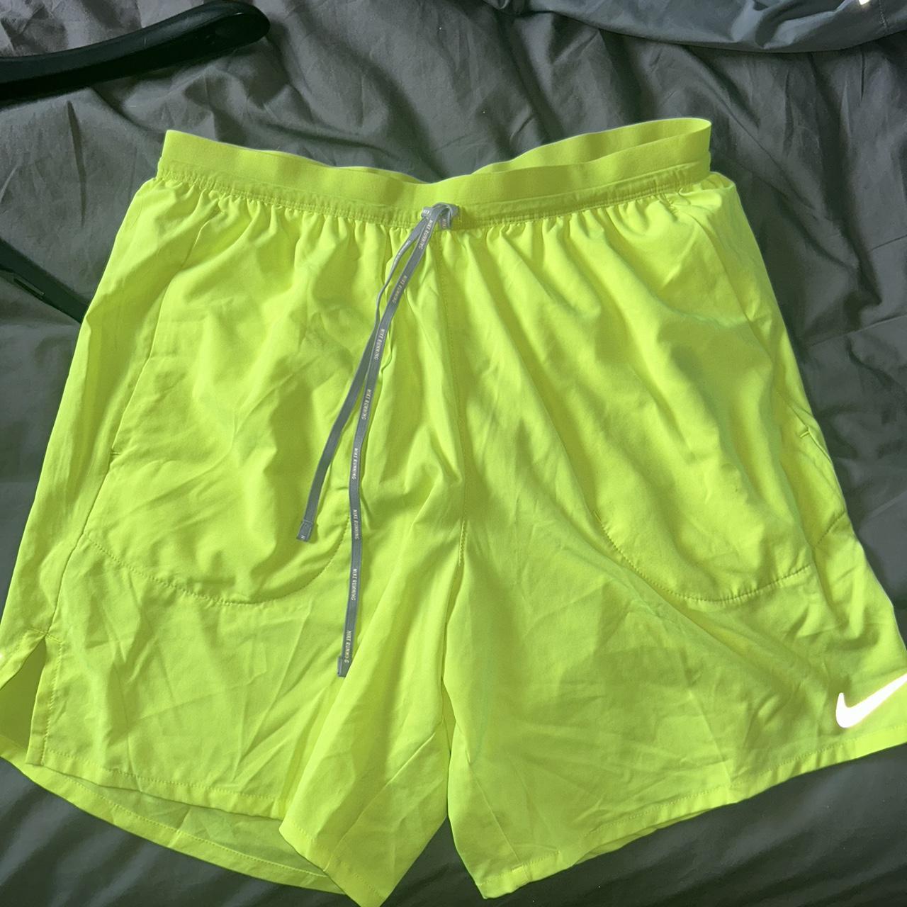 neon yellow mens nike shorts