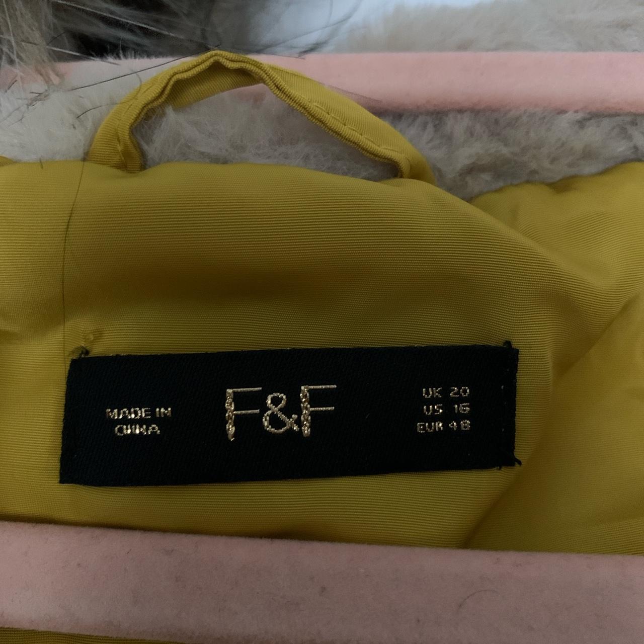 F and f mustard on sale coat