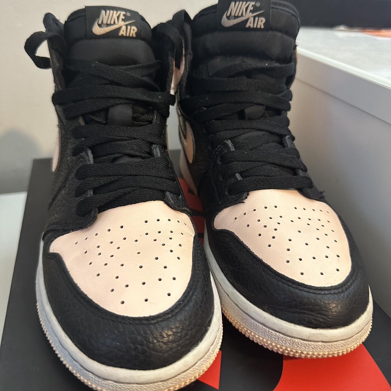 cream and black jordan 1