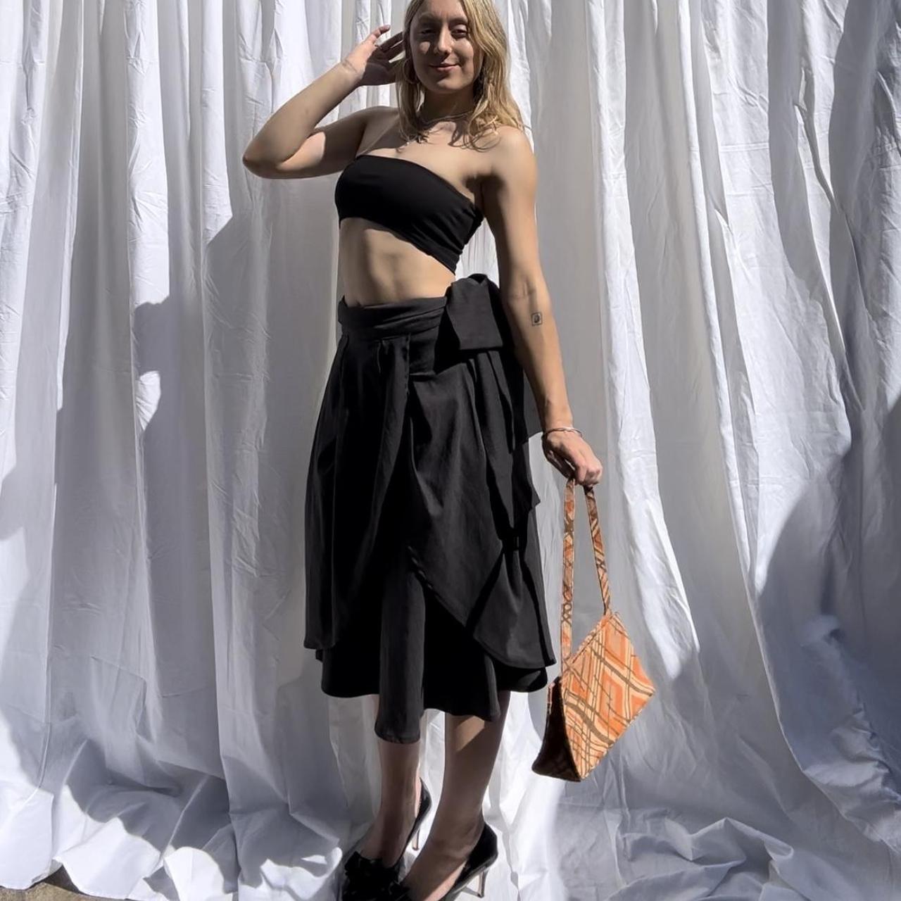 Asymmetrical abstract wrap skirt Thick, high quality... - Depop