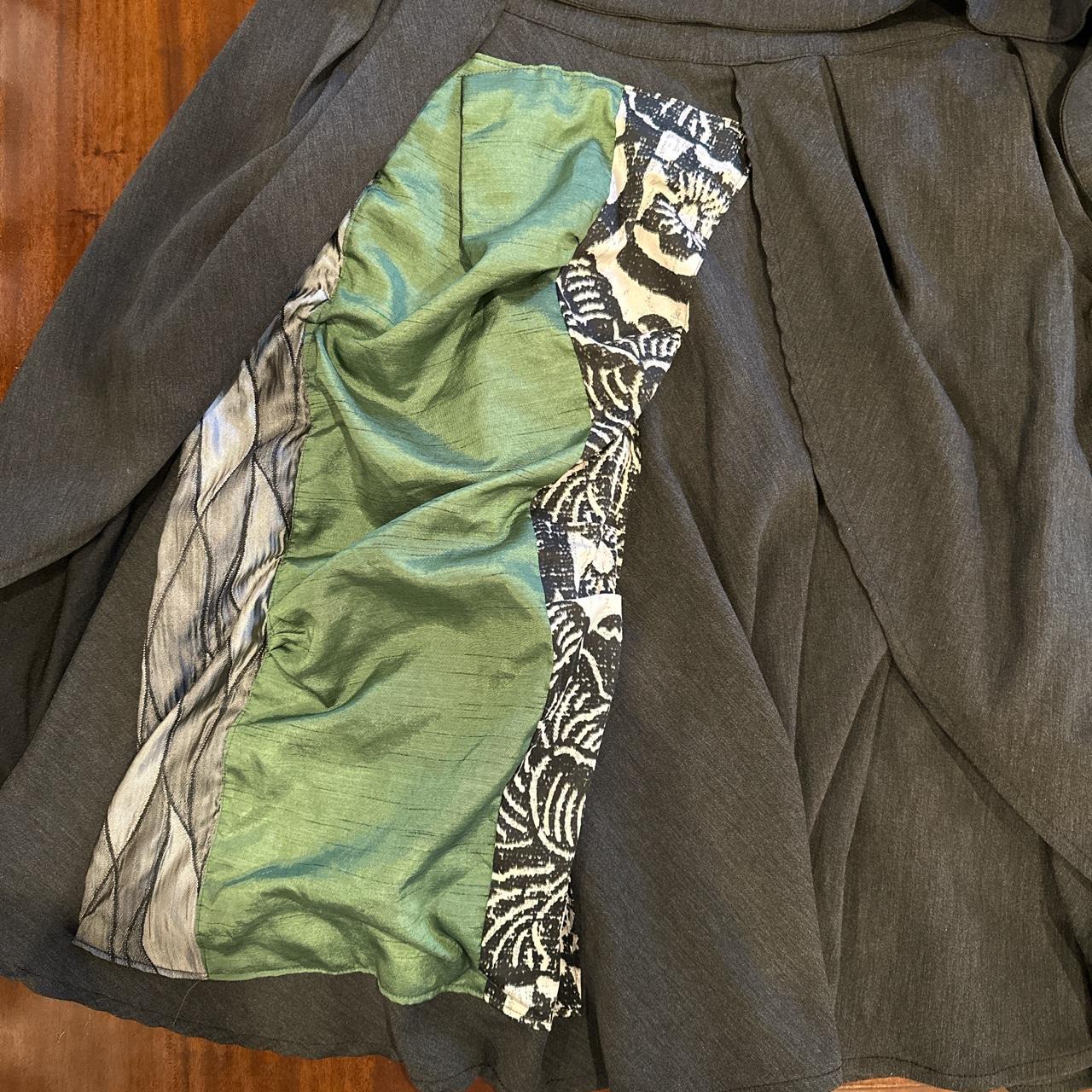 Asymmetrical abstract wrap skirt Thick, high quality... - Depop