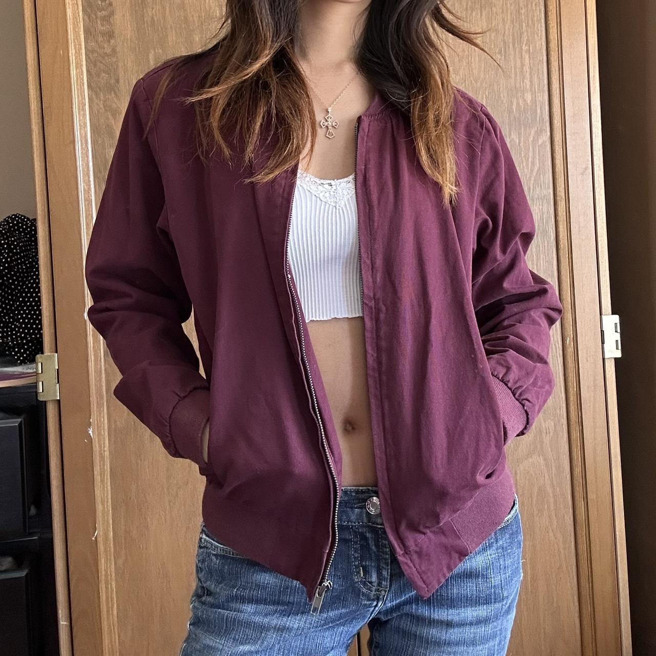 Brandy Melville Maroon Jacket - Gem