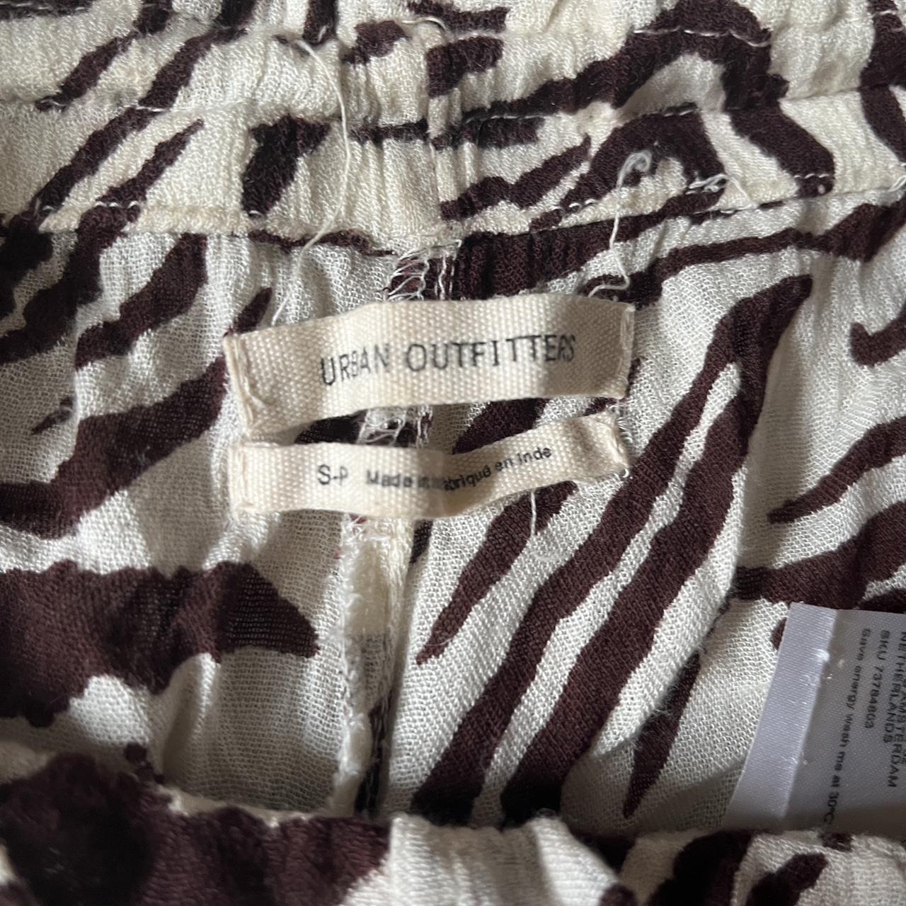 Urban outfitters animal print beach trousers Brown... - Depop