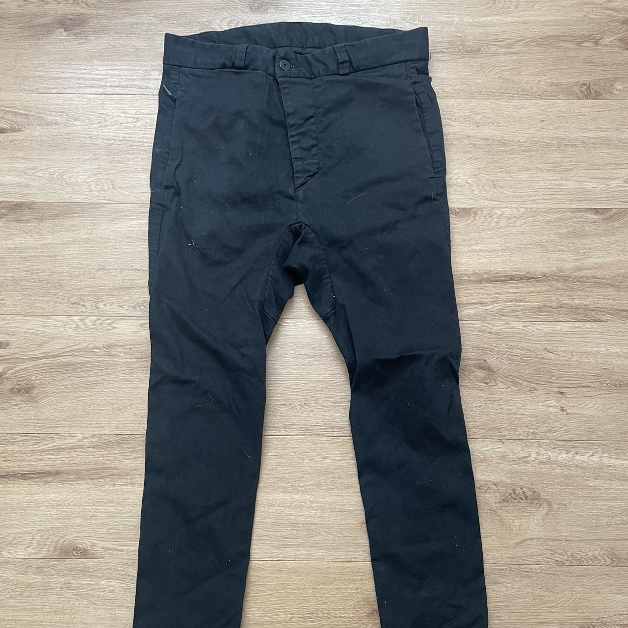 11 by Boris Bidjan Saberi waxed drop crotch jeans.... - Depop