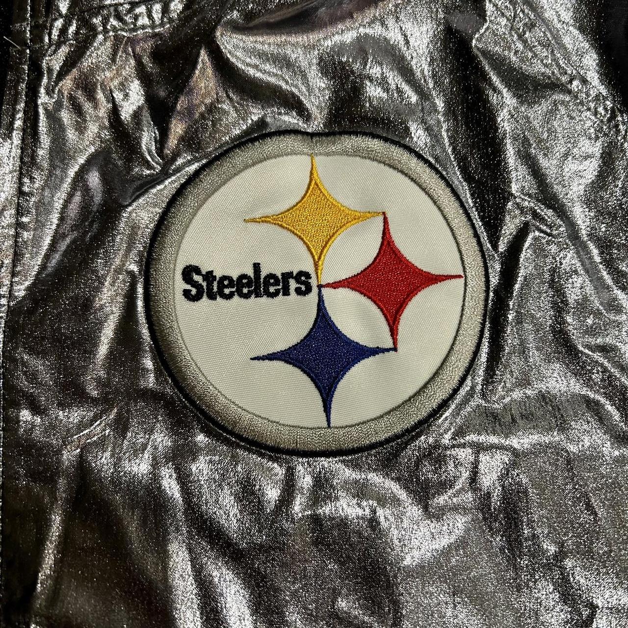 pittsburgh steelers leather jacket great condition - Depop