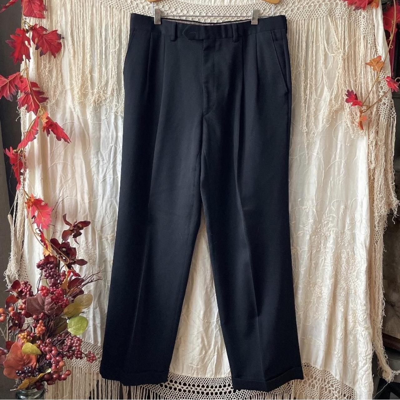 Lauren Ralph Lauren 100% Wool Flat-Front Dress Pants, Navy, 33X30 -  Walmart.com