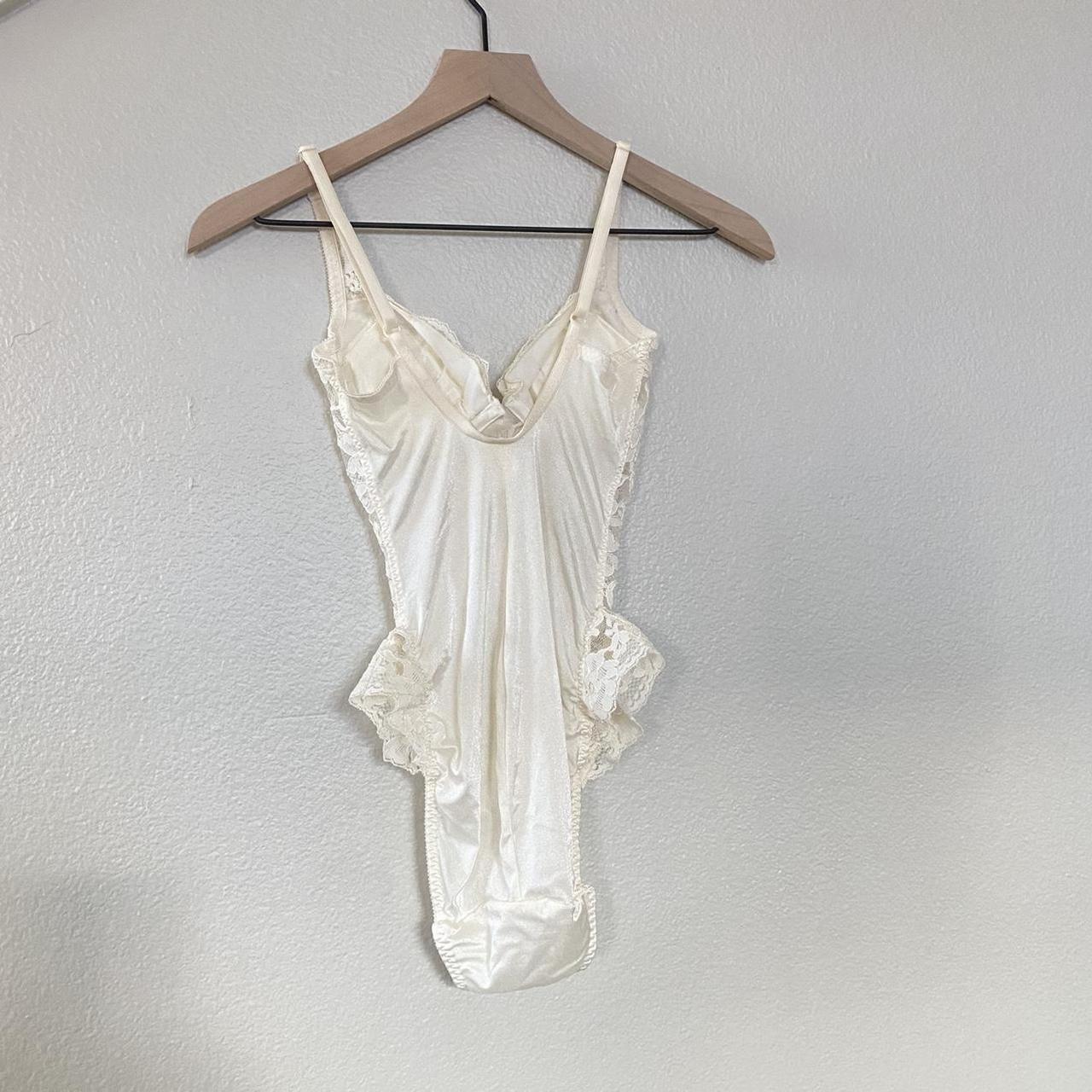 vintage victoria's secret lace body suit with bead - Depop