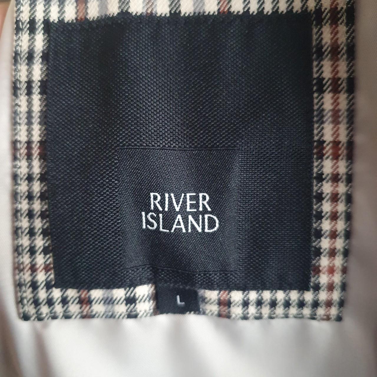 River Island Checked Trench Coat UK Size L Great... - Depop