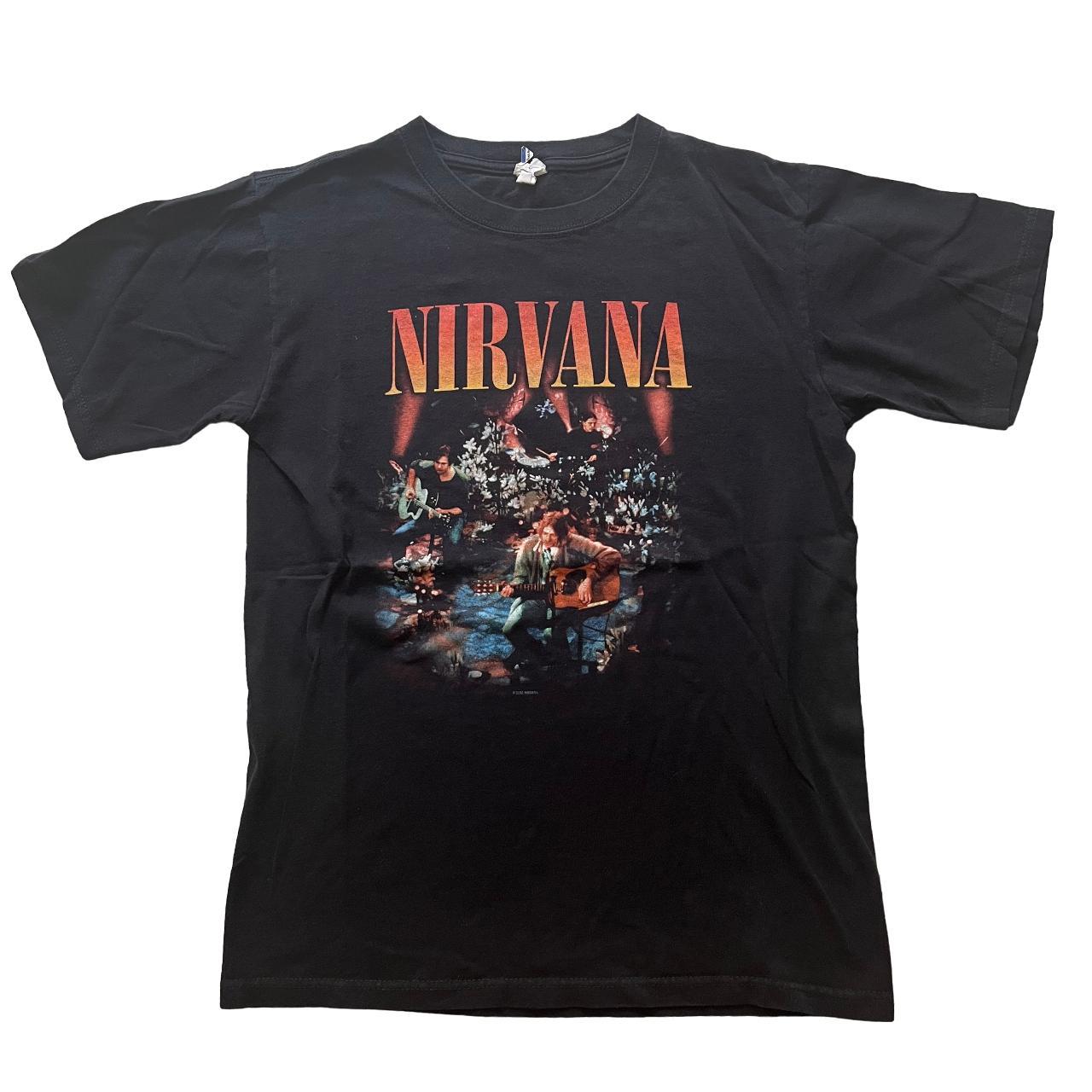 nirvana unplugged graphic tee. labelled size... - Depop