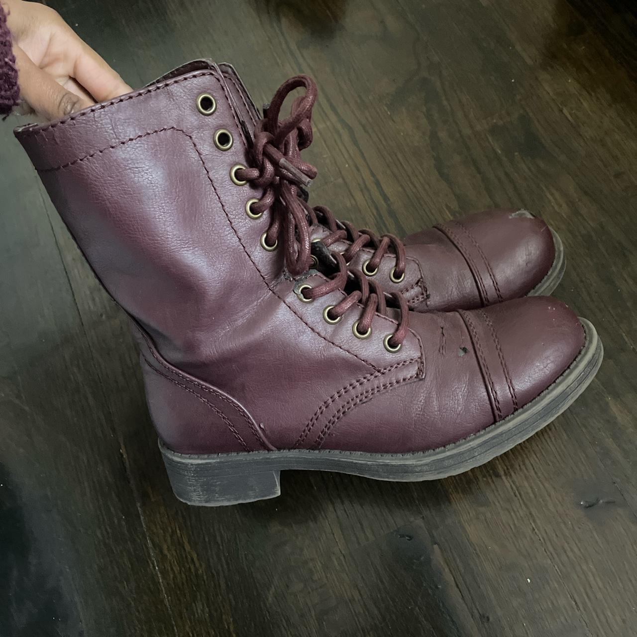 acg boots burgundy
