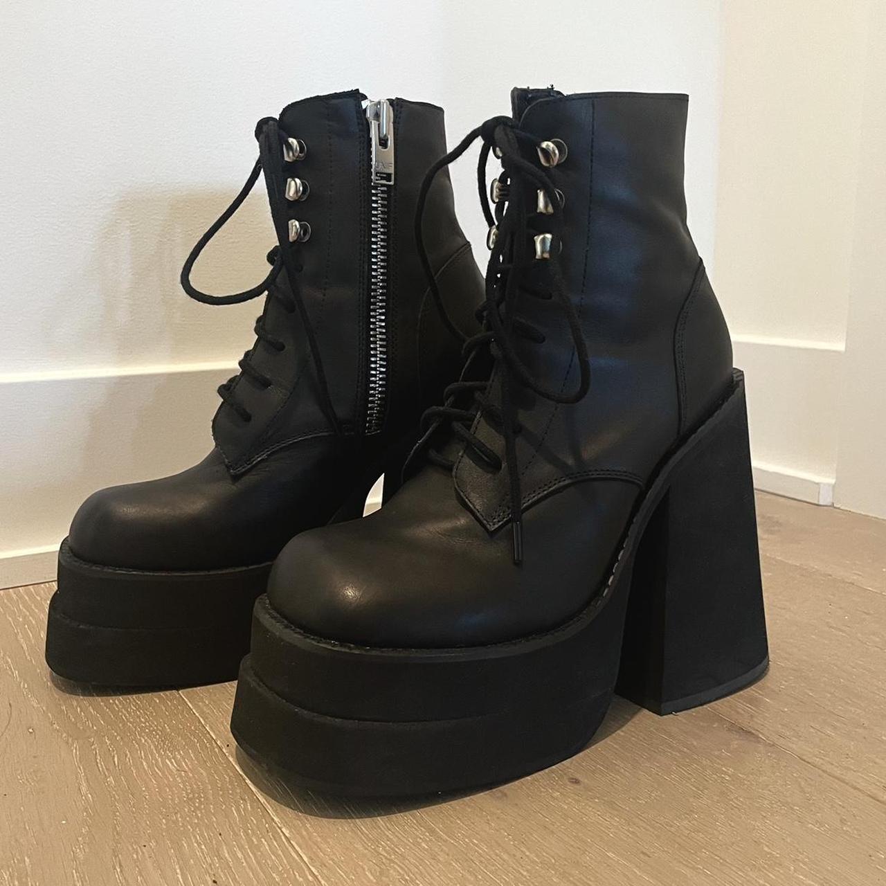 UNIF Brat boot. Bought for $188, worn once and in... - Depop