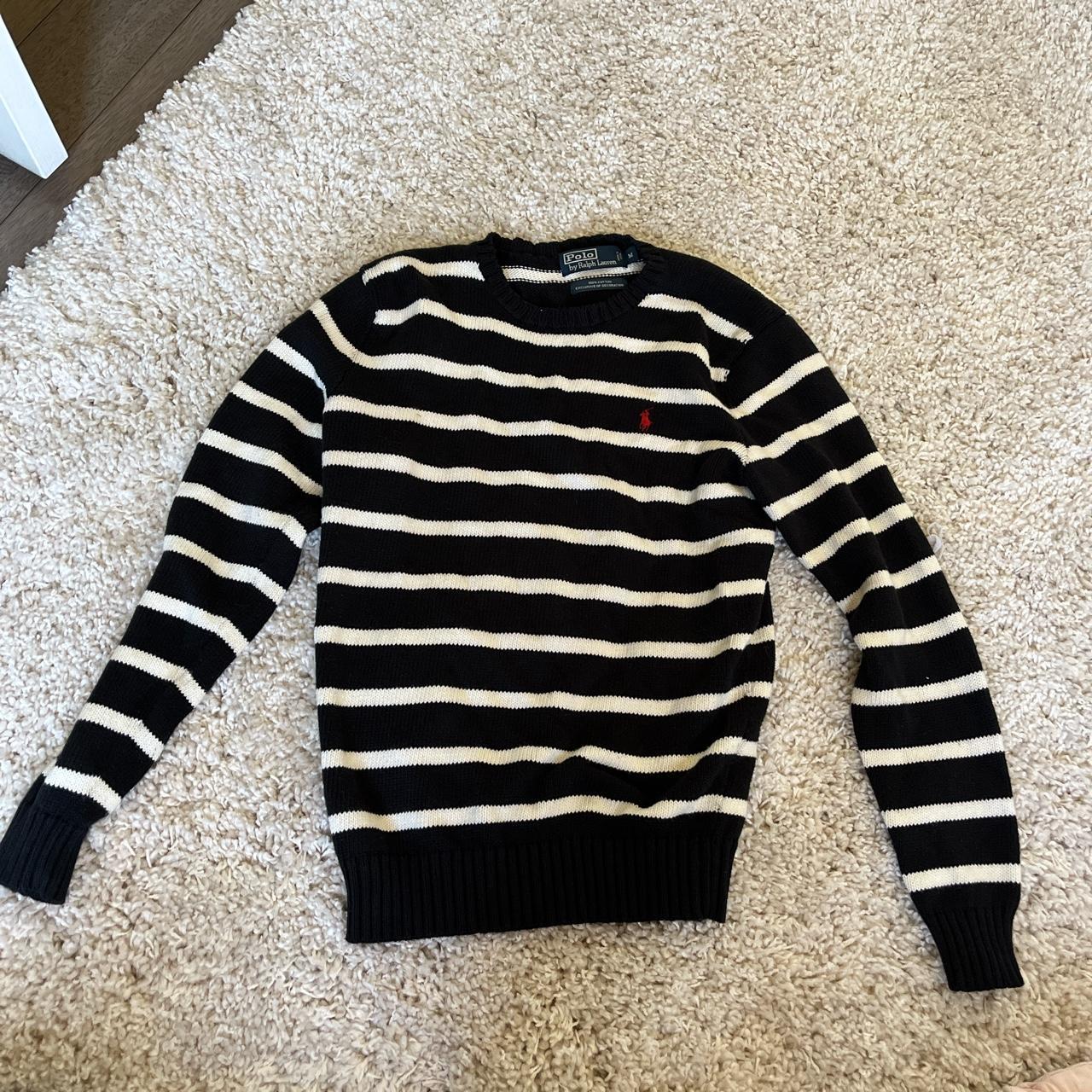 🐎 vintage Polo Ralph lauren black and white striped