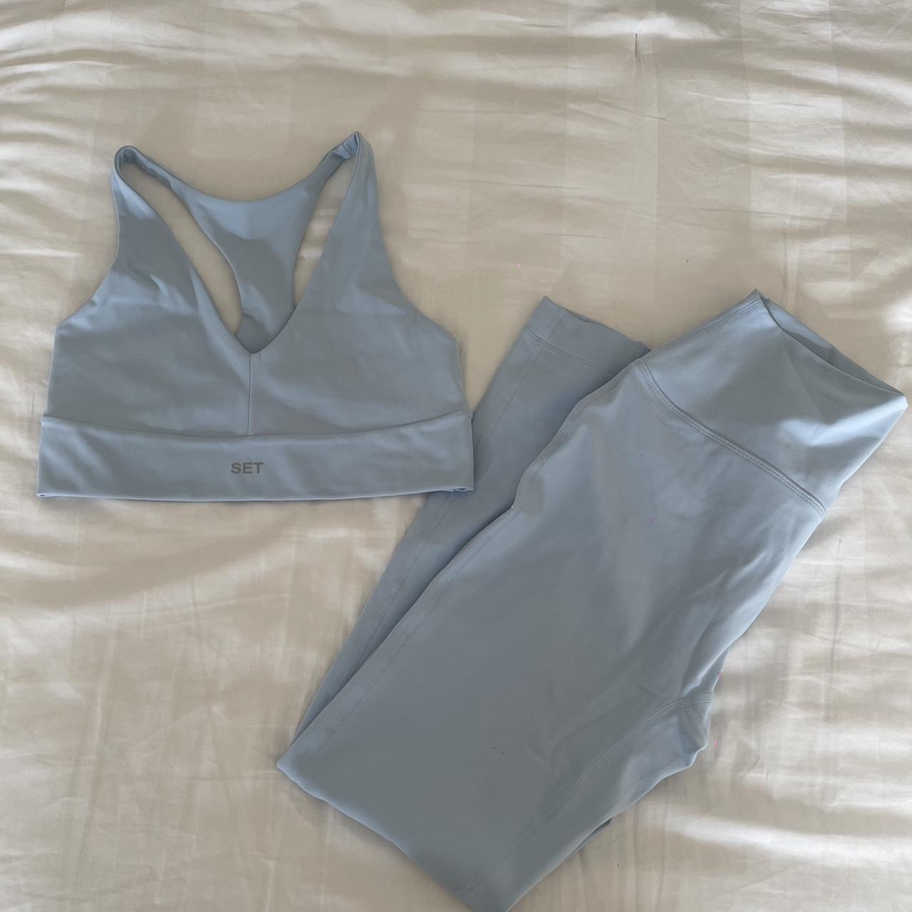 Set Active light blue workout set. Never worn before... Depop