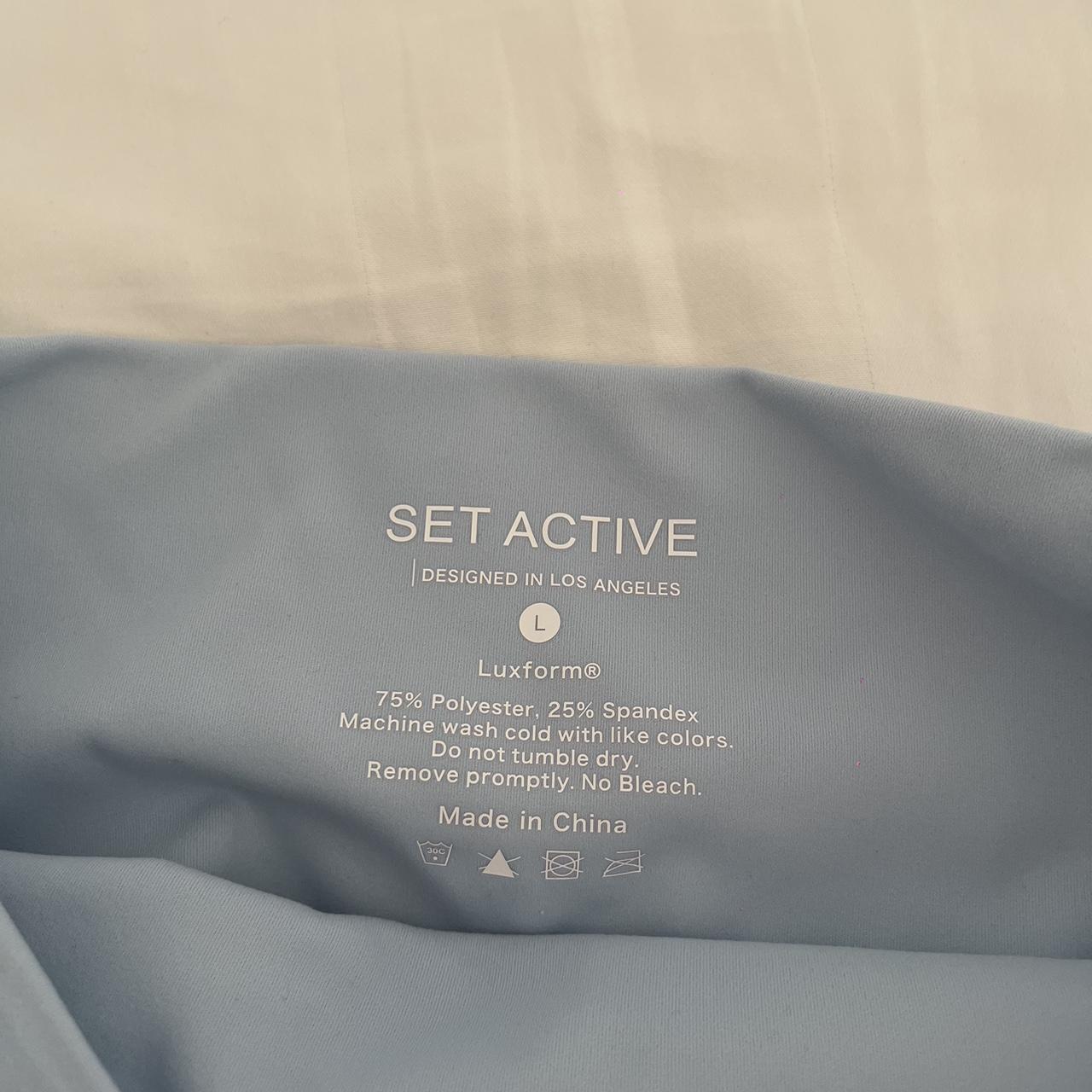 Set Active light blue workout set. Never worn before... Depop