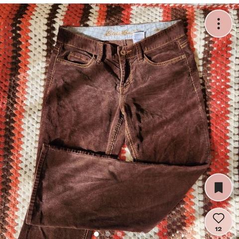 Stunning brown tan cord corduroy flare trousers from - Depop