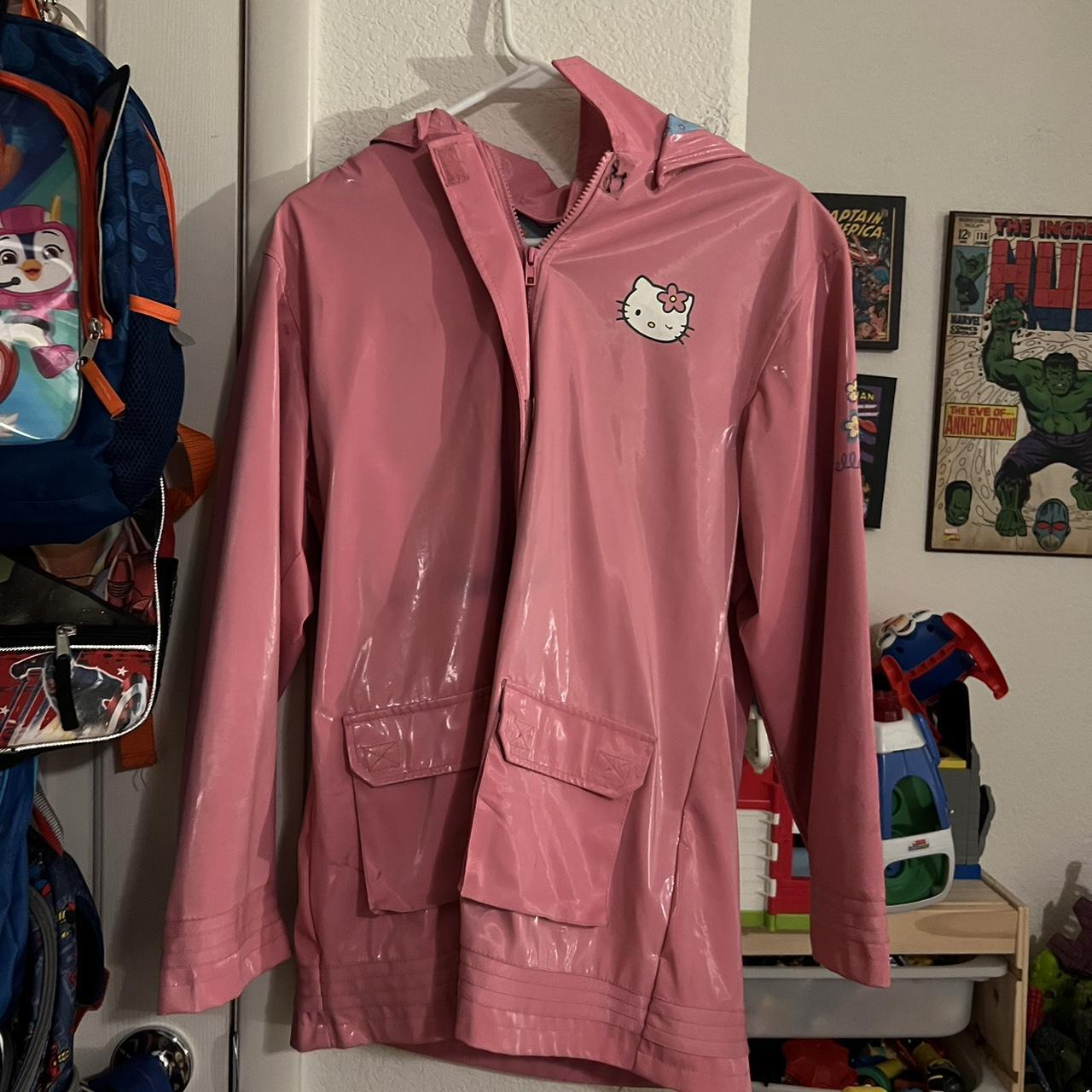 hello kitty sanrio y2k raincoat fits womens xs... - Depop