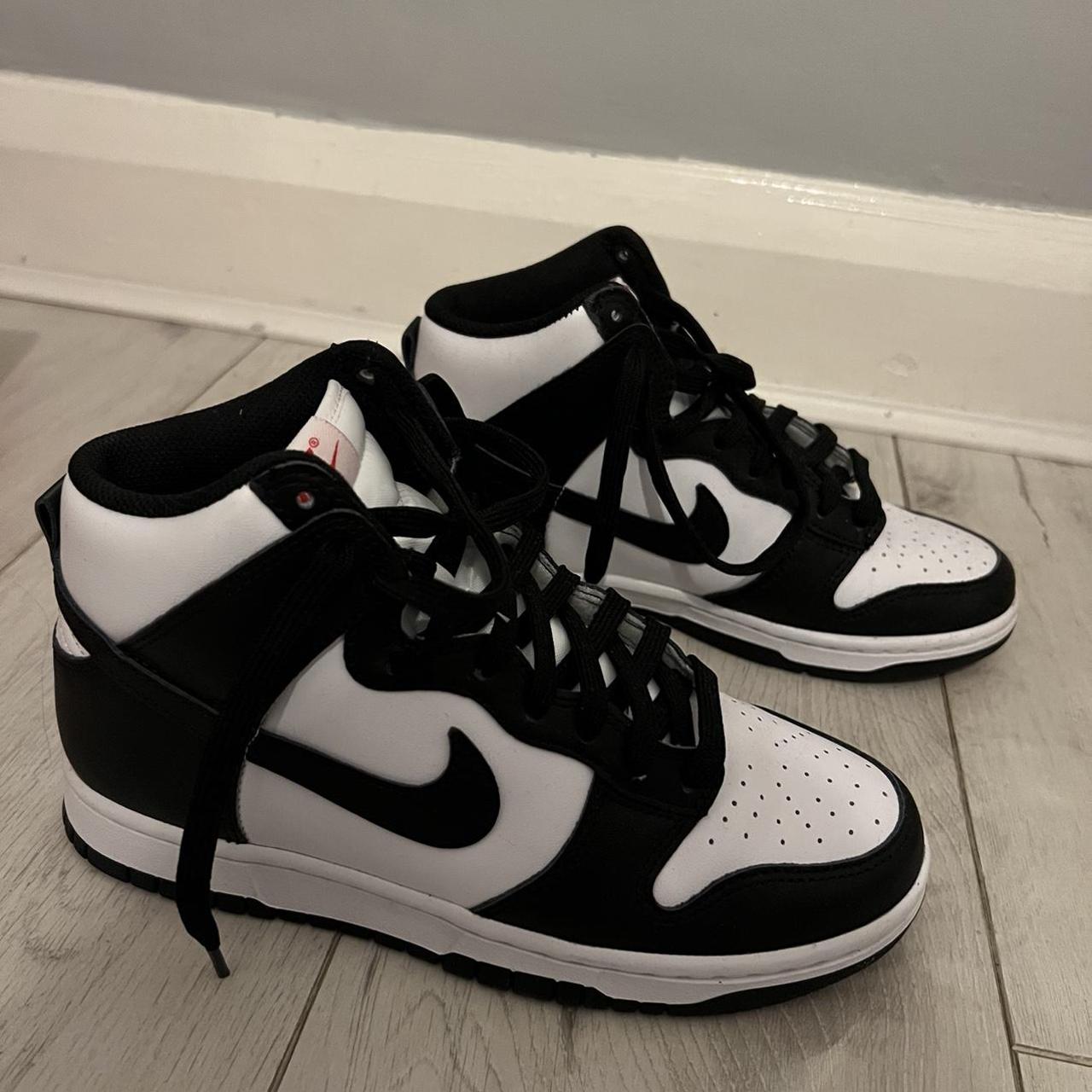 Nike High Top Panda Dunks - worn once Good... - Depop